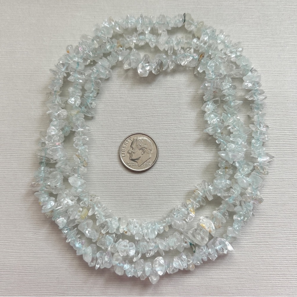 Raw Aquamarine Gemstone Necklace - Picture 7 of 11